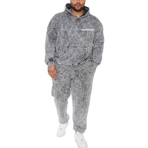 Conjunto Deportivo Casual para Hombre, Estilo Moderno, Sudadera con Capucha y Pantalones, Lavado Ácido - Product Image 1