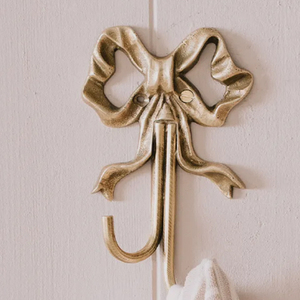 Brass Bow Double <b>Wall</b> <b>Hook</b> Modern Metal Bow Design <b>Wall</b> Coat <b>Hooks</b> - Product Image 1