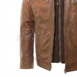 Veste bomber pour homme tendance, nouvelle collection, avec grandes poches, très populaire, de haute qualité, veste en cuir de luxe sur mesure pour homme - Product Image 4