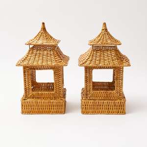 Top Selected <b>Tall</b> Rattan Table Top Lantern <b>Candle</b> Holder Vintage Wicker Lanterns for Indoor and Outdoor Decoration - Product Image 6