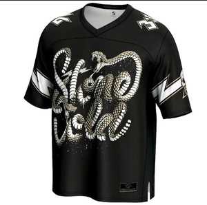 Camiseta Negra de Manga Corta con Cuello en V para Hombre, con Estampado de Serpiente, Estilo Urbano, Tejido Jersey, Corte Regular, Diseño Estampado - Product Image 5