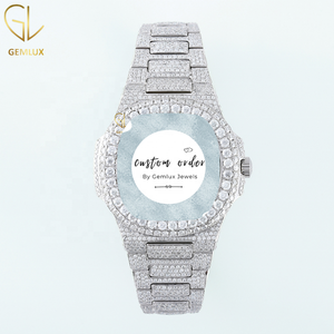 นาฬิกาโครโนกราฟเพชรโมอิสซาไนต์แบบกำหนดเอง D VVS ประดับเพชรเต็มเรือน สไตล์ฮิปฮอป ผ่านการทดสอบเพชร สำหรับผู้ชาย - Product Image 1