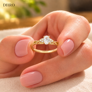 Oval Cut Engagement Diamond <b>Ring</b> 14K Yellow Gold Plated Bridal Wedding <b>Ring</b> <b>Band</b> Romantic Moissanite Jewelry - Product Image 3