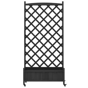 Macetero Grande Enrollable de Madera de Abeto Sólido, Color Negro, para Macetas y Jardineras - Product Image 4