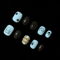 Ongles artificiels faits main en gros, faible MOQ, prix compétitif, taille personnalisée, logo personnalisé, ongles à coller, finition soignée, qualité supérieure