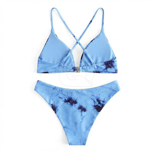 Conjunto de Bikini de 2 Piezas para Mujer, Personalizado al por Mayor, de Alta Calidad, Tela Suave y Elástica de Spandex/Nylon, Secado Rápido y Transpirable para Vacaciones en la Playa - Product Image 2