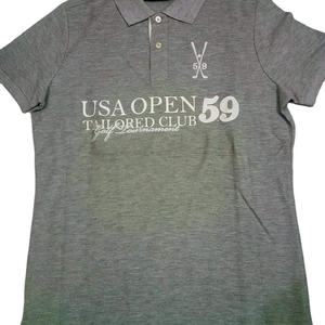 เสื้อโปโลแขนสั้นผ้าคอตตอน100% สำหรับผู้ชายเสื้อยืดพิมพ์ลายไซส์ใหญ่ระบายอากาศแห้งเร็ว220ก. - Product Image 1