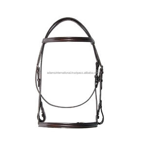 Bride de cheval en cuir Premium de qualité supérieure, bandeau à sourcils en cristal scintillant - Product Image 2