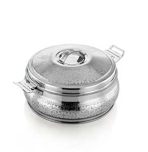 Olla térmica premium de acero inoxidable con diseño acanalado horizontal y tapa hermética para catering - Product Image 3