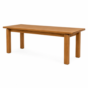 Table à manger scandinave en chêne massif, design moderne rectangulaire, plateau pliable en teck, pieds en bois, meubles de salle à manger - Product Image 3