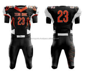 2025 dernier article le plus demandé sérigraphie matériel sergé Sublimation personnalisé 2 pièces Football américain uniforme ensemble - Product Image 3