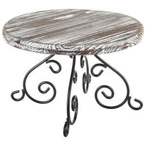 Base Redonda de Madera Ecológica Hecha a Mano con Acabado Natural Elegante para Exhibición de Pasteles de Cumpleaños, Mesa de Postres para Bodas - Product Image 4
