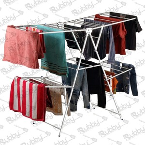 Séchoir à linge pliable haut de gamme, organisateur de linge réglable, support de suspension portable pour la maison, le balcon et la salle de bain - Product Image 5