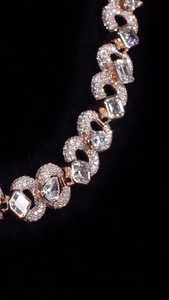 12mm Infinity Link Lab Grown Diamond Chain Mixed Shape Asscher Bezel 925 Sterling <b>Silver</b> Hip Hop <b>Necklace</b> Pass Bling Luxury - Product Image 2