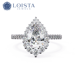 Anillo de Diamante de Laboratorio con Corte Pera Personalizado, 0.35 Quilates, Solitario, Oro de 18k, Anillo de Compromiso y Boda, Diamante Cultivado en Laboratorio - Product Image 1