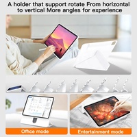 IFacemall ODM OEM Étui magnétique détachable rotatif en PC souple + TPU + cuir SJK-01 iPad Pro 10,9/11 pouces Air 5/6/2024/2020/2022 M3/M2
