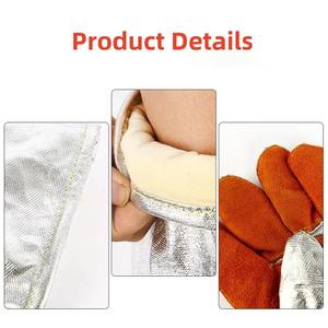 Cowhide Leather Fireman Firefighter Waterproof Membrane Cut Resistant Lining Fire Fighting <b>Gloves</b> - Product Image 3