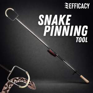 Herramienta de sujeción de serpientes en forma de U con tubo de goma de 156 cm (61 pulgadas) y mango de madera para serpientes y reptiles - Product Image 2