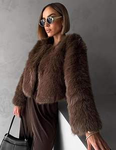 Abrigo de Piel de Zorro para Mujer, Abrigo Cálido de Invierno, Abrigos de Piel Auténtica al por Mayor para Damas - Product Image 3