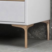 Elegante Mesita de Noche Art Deco con 1 Cajón, Almacenamiento y Organización, Superficie de Cuero Artificial, Marca KSN, Modelo KSN-180725-03 - Product Image 4