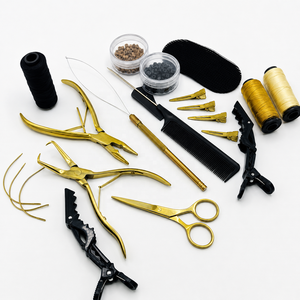 TEEJAY / Kit d'outils d'extension capillaire personnalisé avec marque, pinces en acier inoxydable, extracteur de perles, crochets de pose, ensemble d'installation OEM - Product Image 3