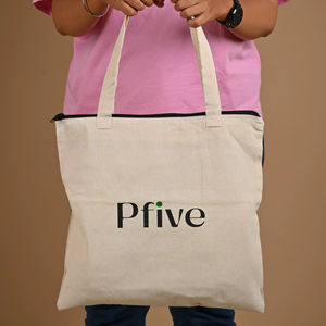 Custom Printed Cotton Fashionable <b>Reusable</b> Deck <b>Bag</b> with Shoulder Zipper Pocket 14x15x7 Inches Supermarket Gifts - Product Image 1