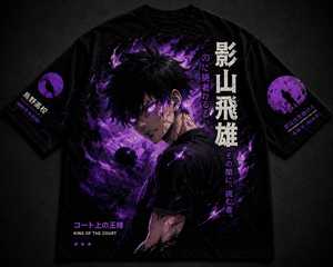 เสื้อยืดลายอนิเมะแบบกำหนดเอง – ผู้ผลิตเสื้อผ้าสตรีทแวร์แบบ OEM/ODM - Product Image 2