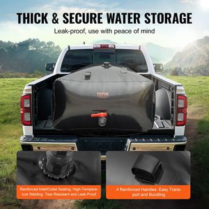 Serbatoio d'Acqua Pieghevole per Camper da 1000L/264 Galloni, Grande Capacità, in PVC 1000D, Contenitore Morbido per Idratazione - Product Image 4