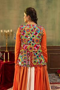 <b>Plus</b> <b>Size</b> Women Ethnic Lehenga Choli Set Traditional Embroidered Floral Print <b>Long</b> <b>Skirt</b> Blouse Vest Hand Embroidery Festival - Product Image 4
