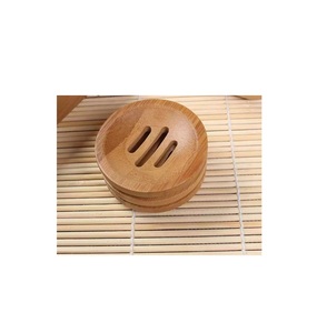 Classical Handmade Eco-Friendly Acacia Wood Round Soap <b>Tray</b> Dish Household bathroom <b>Shower</b> Soap Storage Rack Holder - Product Image 1