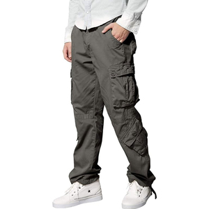 New Winter <b>Men's</b> Cargo Pants Canvas <b>Overalls</b> Outdoor <b>Work</b> Trousers Solid Color Slim Fit Streetwear Customizable Washed - Product Image 4