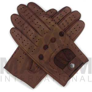 Gants de travail en cuir de mouton avec sangle, confortables et résistants à l'abrasion, pour la conduite et le travail - Product Image 4
