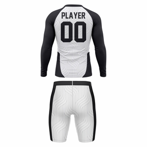 Ensemble de chemise et short de compression à manches longues pour homme Changa Impex, imprimé géométrique, tissu respirant Coolmax, vêtements décontractés pour toutes les saisons - Product Image 2