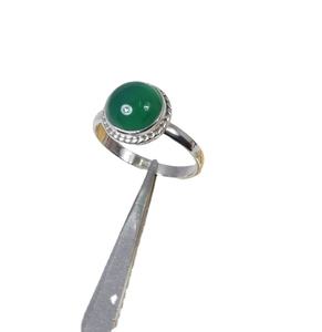 Jaipur, joyería caliente, anillo de moda de estilo bohemio, anillo de Plata de Ley 925 sólida para mujer, anillo de ónix verde con anillo de sello 925, joyería - Product Image 1