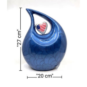 Luxury Aluminum Tear Drop Cremation <b>Memorial</b> <b>Keepsake</b> Urn Ash Holder Featuring Durable Exterior Craftsmanship Style - Product Image 1