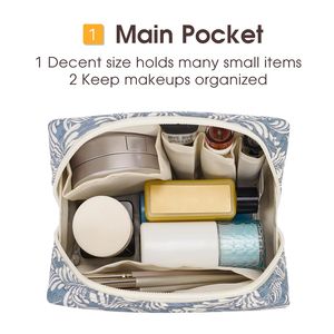 Graziosa Pochette con Cerniera, Borsa da Viaggio per Trucchi per Donne e Ragazze, Piccola Borsa Cosmetica con Scomparti per Borsetta e Uso Domestico - Product Image 2