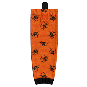 Guêtres à imprimé araignée orange et noir en Spandex et Polyester, décontractées, pour adulte, hautes jusqu'à la cuisse, respirantes, avec impression numérique, pour le hockey sur glace - Product Image 3