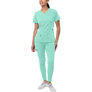 Wholesale Pharmacy Medical Woven Scrubs Uniforms Fashionable Custom Hospital Jogger Scrub <b>Sets</b> for <b>Doctors</b> and Nurses - Product Image 1