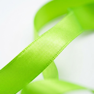 6mm Neon Green Single Face Satin Ribbon Customizable Supplier 350 Meter Roll for Sports Events Safety Campaigns Promo <b>Bows</b> Bulk - Product Image 3