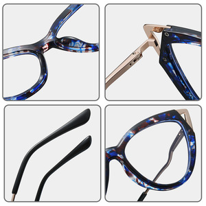 LMAMBA LT87307 2024 New High Quality Designer Retro Custom Logo Metal <b>Frames</b> Cat Eye <b>Eyeglasses</b> <b>Frames</b> Women - Product Image 4