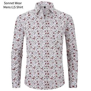 เสื้อเชิ้ตแขนยาวพิมพ์ลายกราฟิกสำหรับผู้ชายทรงเข้ารูป - Product Image 2