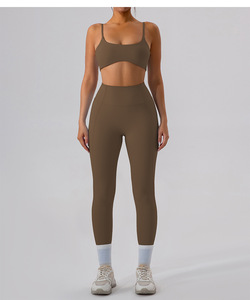 Ensembles de yoga confortables pour le sport et la gym, vente en gros de vêtements de fitness et de yoga, ensemble soutien-gorge de sport et leggings taille haute - Product Image 6