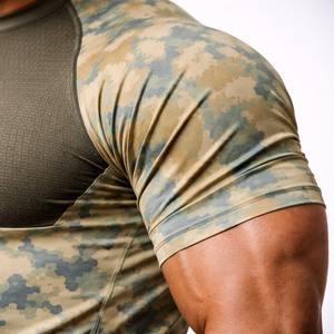 Ensemble de rashguard de compression pour hommes No Gi BJJ, t-shirt et short d'entraînement MMA, tissu extensible respirant, vêtements de sport personnalisés - Product Image 4