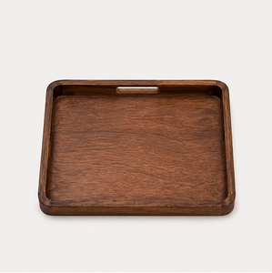 Luxury Handcrafted Acacia Wood <b>Square</b> Serving Tray With Integrated Handles Eco-Friendly Food Safe Platter For Restaurant Decor - Product Image 3