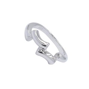 Oem design personnalisé bijoux en argent sterling 925 bague en bambou en argent bague au design simple pour les femmes - Product Image 4