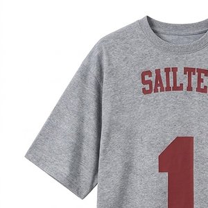 New RTS Custom Casual Logo Silk Screen Printed Knitted Short Sleeve Washed T-shirt Women High Quality Polyester/Cotton Acid Wash - Product Image 6