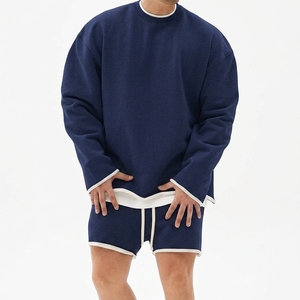 Wholesale Unisex Premium Heavyweight Terry Crewneck <b>Sweatshirt</b> Multi Color Chest Pocket Logo Patch Durable Stitching Eco - Product Image 2