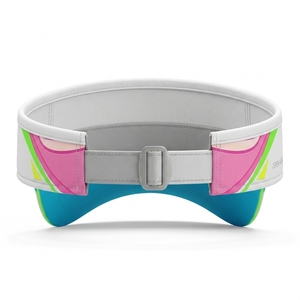Visière de soleil personnalisée OEM pour femmes, sublimation, protection UV, séchage rapide, réglable, pour le golf et le tennis, sports de plein air (polyester) - Product Image 4
