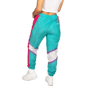 Women's Retro Color Block Side Zipper Stripe With Back Pocket Pants Nylon Fabric with Zipper Detail Men's Pants & <b>Trousers</b> - Product Image 4