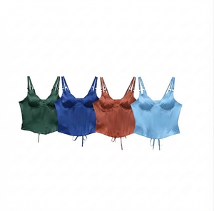 Vente en gros personnalisée DROGEN EXPORT – Nouveau débardeur bustier sexy en satin pour femme, sans manches, avec bretelles réglables - Product Image 1